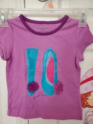 New 100% Cotton Faded Glory baby girls one piece bodysuit T-shirt - 3T