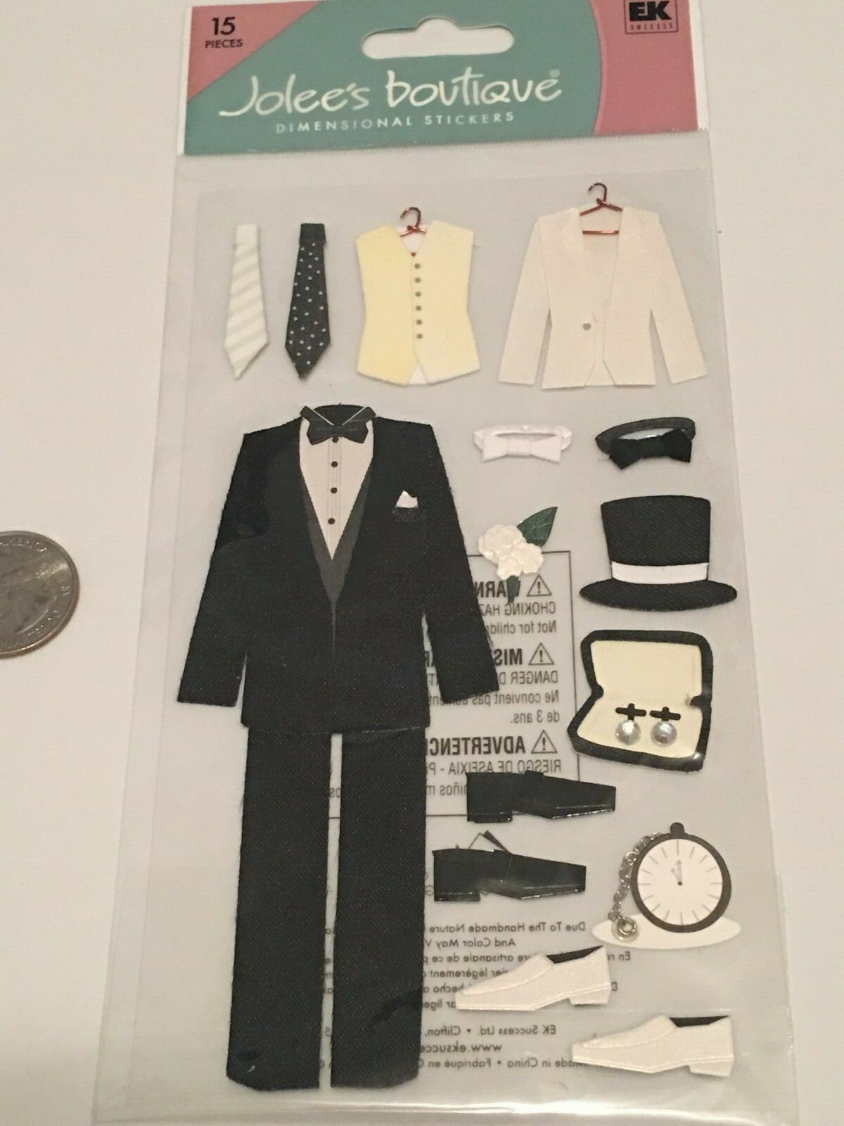 Jolee's Boutique Bride & Groom Dimensional Stickers - NEW