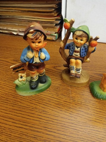 7 Vintage Hummel Like Figurines ￼Hard Plastic Made In Hong