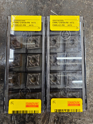 Qty 10 Sandvik CNMG 431 PM CNMG120404-PM 4415 Grade Carbide Inserts