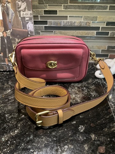 Coach ◆ C0823 Willow camera bag COACH Willow Camera Bag Crossbody in Black Polished Pebble