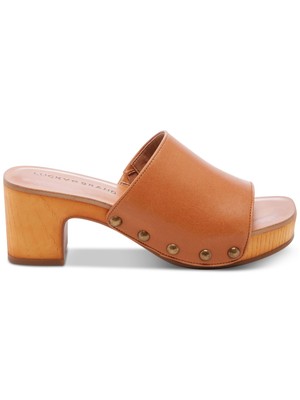 

LUCKY BRAND Женские карамельно-коричневые шлепанцы на танкетке Fineena на платформе 1 дюйм, 6 м, Коричневый, LK-FINEENA
