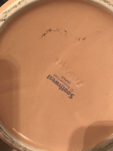 Vntg Ceramic Canister/Jar Treasure Craft Southwest Pattern Japan Kitchenware