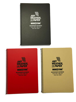 Modestone A5 Waterproof Notepad 100 Pages - Military Notebook Any Weather