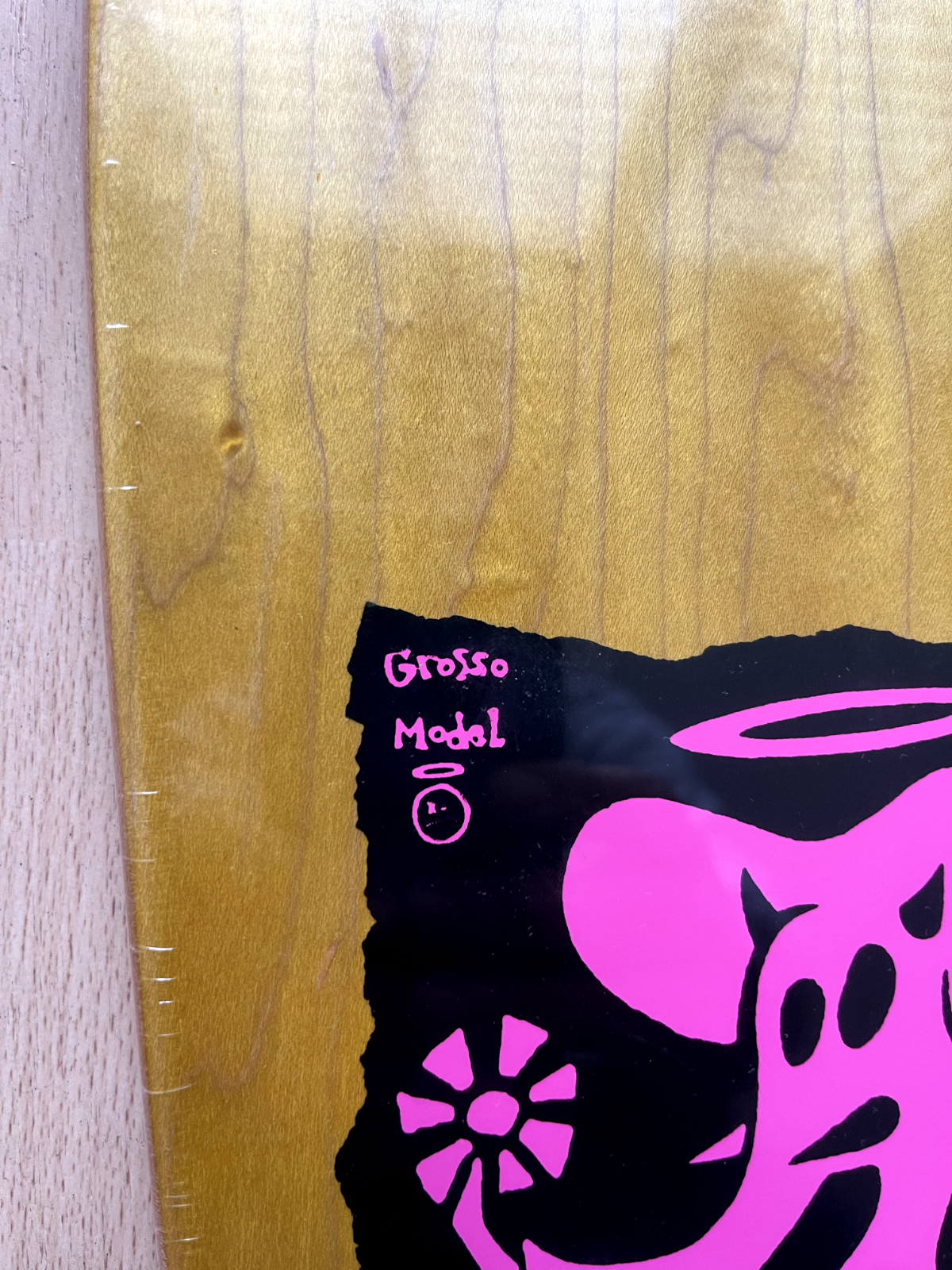 Black Label Jeff Grosso Forever Skateboard Deck - Yellow Stain