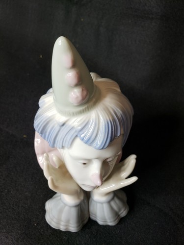 Meico Clown Head  Sad Pierrot Porcelain Ceramic Figurine Paul Sebastian