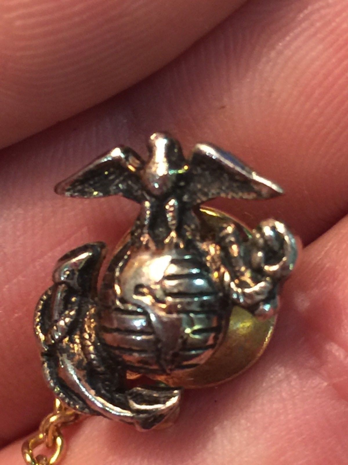 USMC Navy Marine Corps Tie Tack Eagle Globe & Anchor (UNKNOWN DATE)