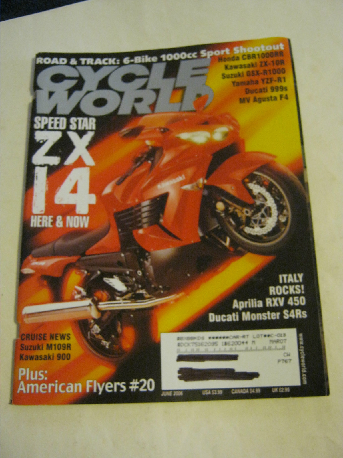 June 2006 Cycle World Magazine, Speed Star ZX 14 Here & Now