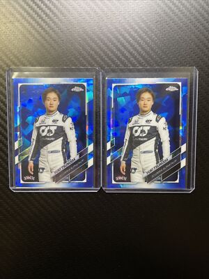 2021 Topps Chrome Sapphire Formula 1 #14 Yuki Tsunoda RC **LOT (2)**