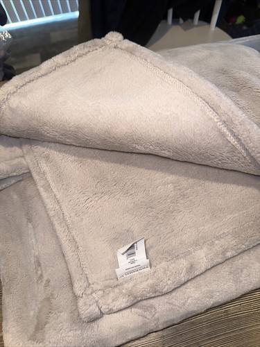 50 x70  Oversized Primalush Throw Blanket in Neutral by Threshold Collection.