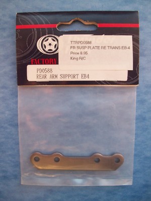 THUNDER TIGER 588 REAR ARM SUPPORT SUSPENSION PLATE TRANS EB4 EB-4 PD0588 NIP