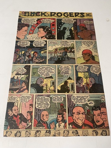 BUCK ROGERS by Rick Yager Sunday Tabloid Full Page Comic Strip 1950s