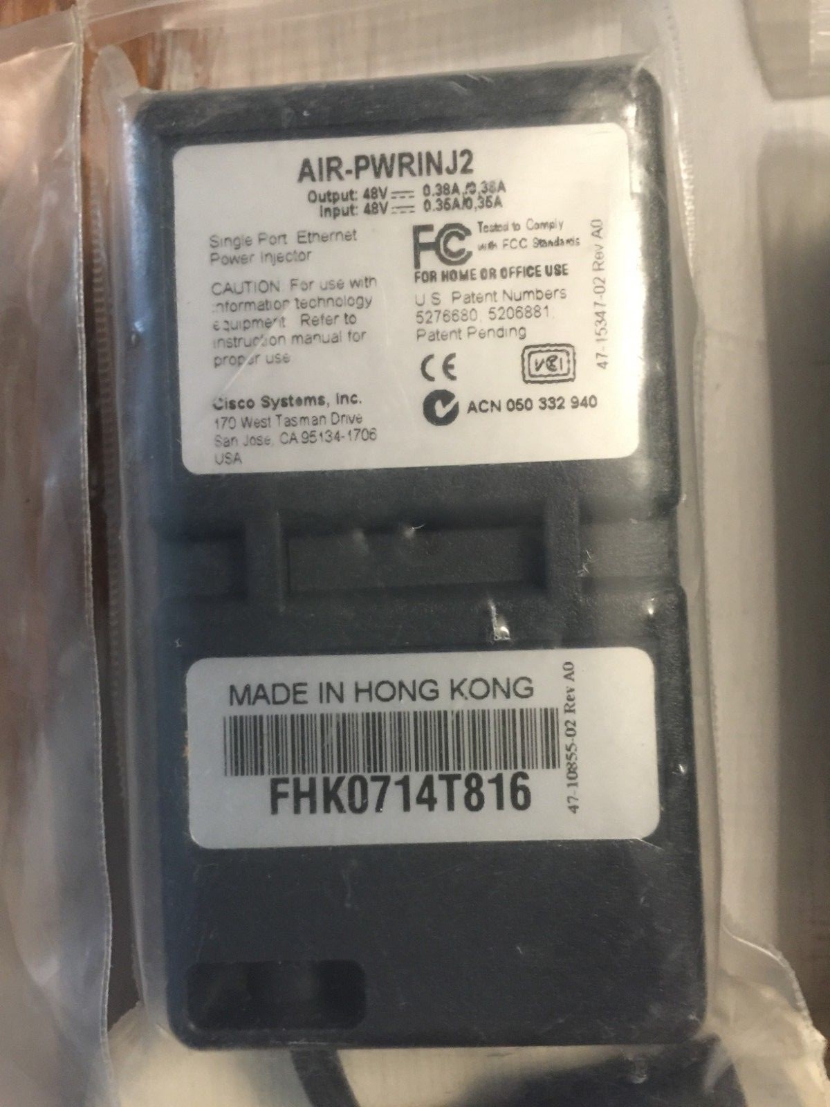 9 new never used Cisco AIR-PWRINJ2 Aironet