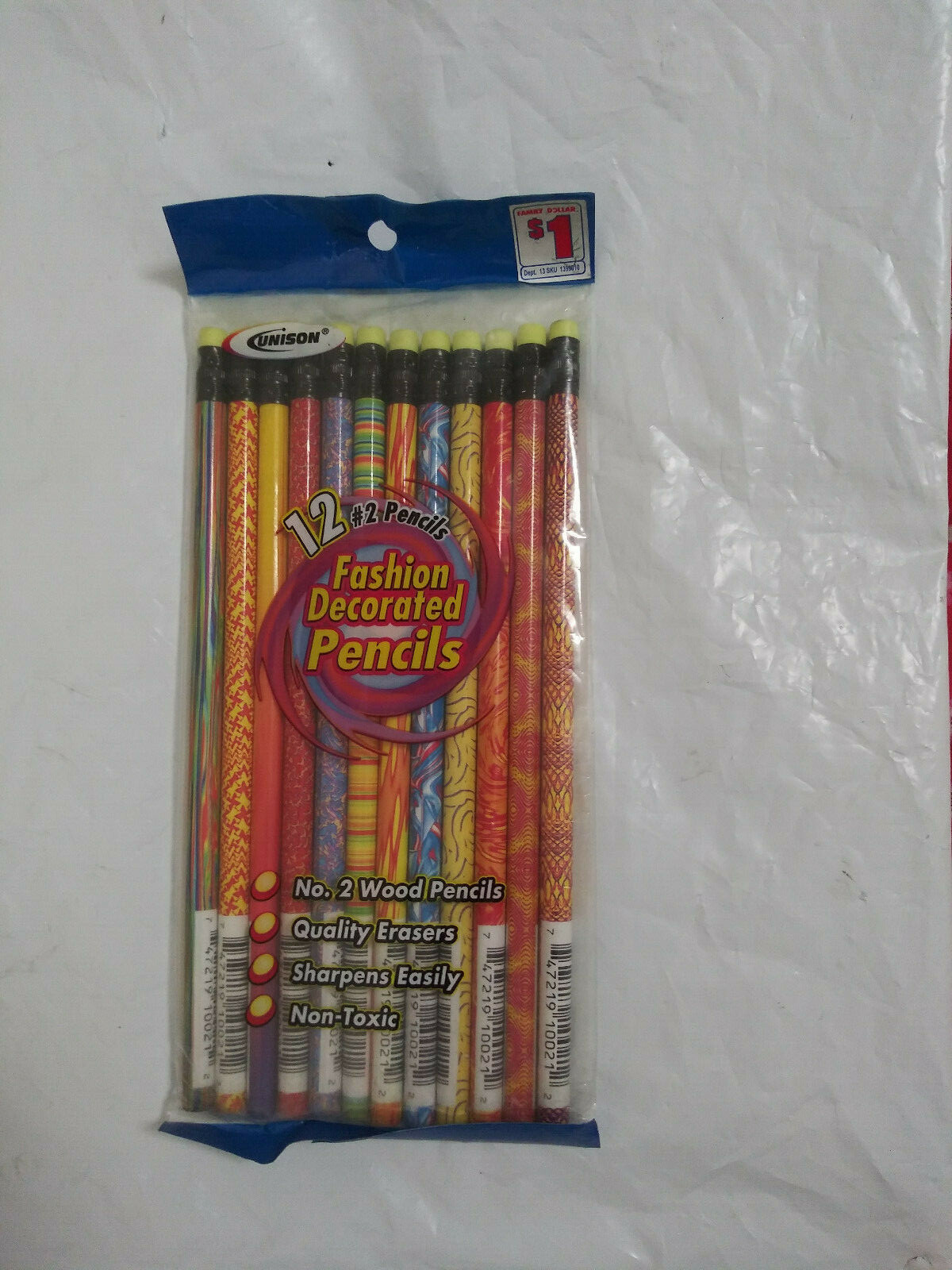 Unison 12 count #2 Pencils Fashion Decorated Pencils