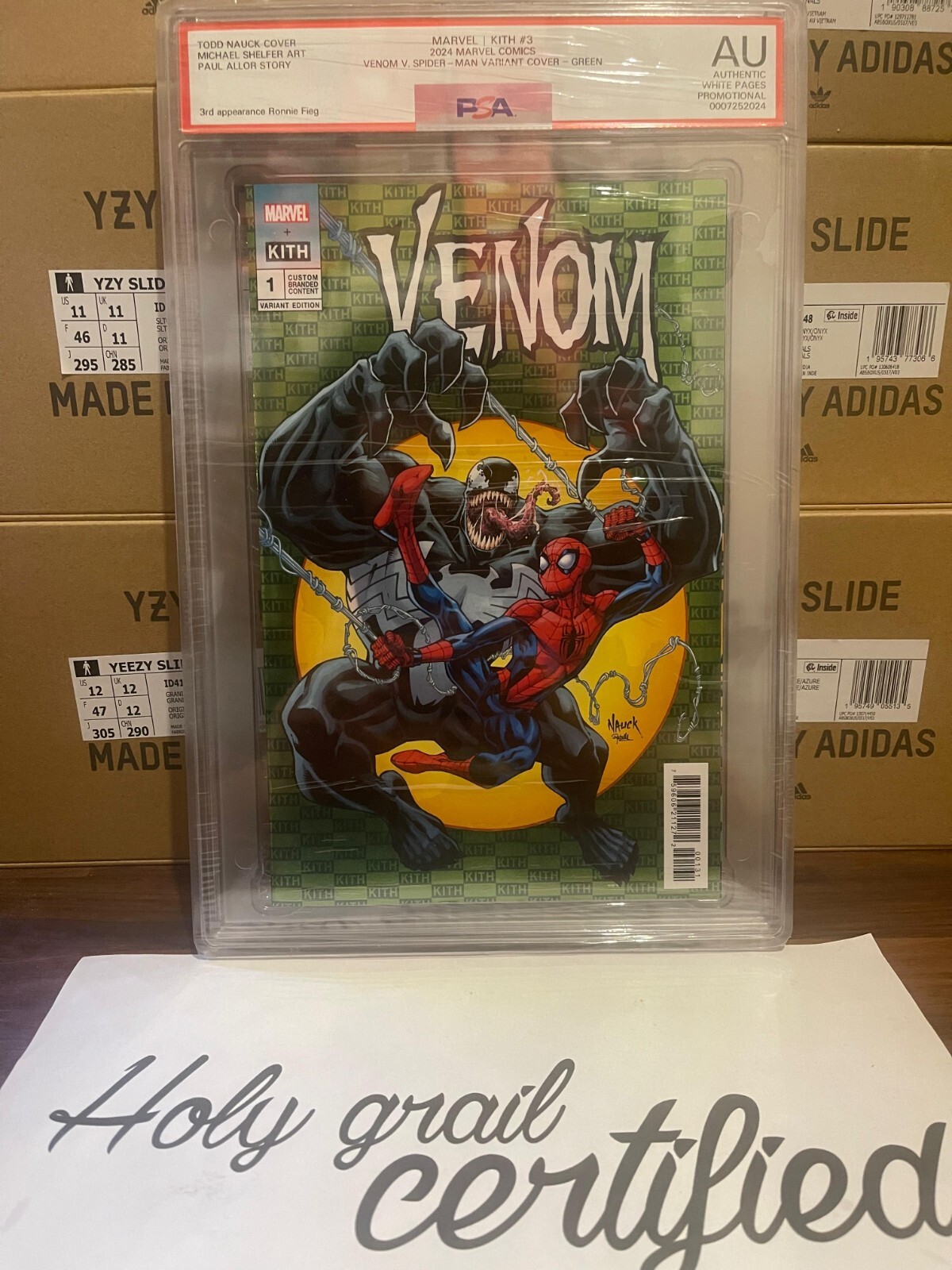 その他 Marvel Kith Venom Variant PSA green 2024 SDCC Kith Marvel PSA Super Rare Green Venom Spider-Man