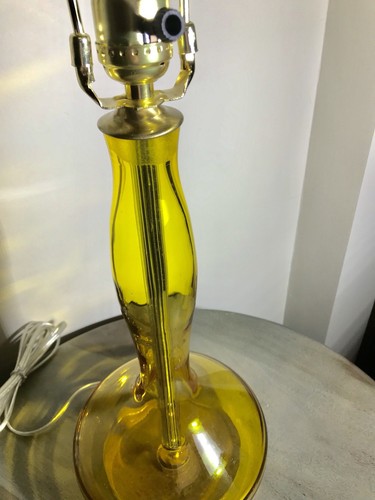 Blenko Genie Bottle Lamp Jonquil Yellow  #5815-S