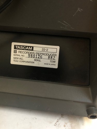 TASCAM 22-2 TWO TRACK STEREO TAPE DECK REEL-TO-REEL  Vintage Recorder