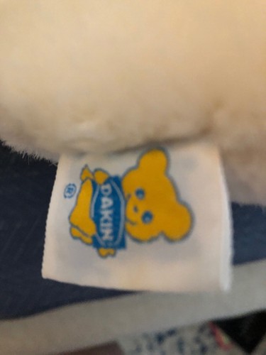 VTG 1987 DAKIN Emerald Cat Plush White Metal Heart Collar Stuffed Animal Toy