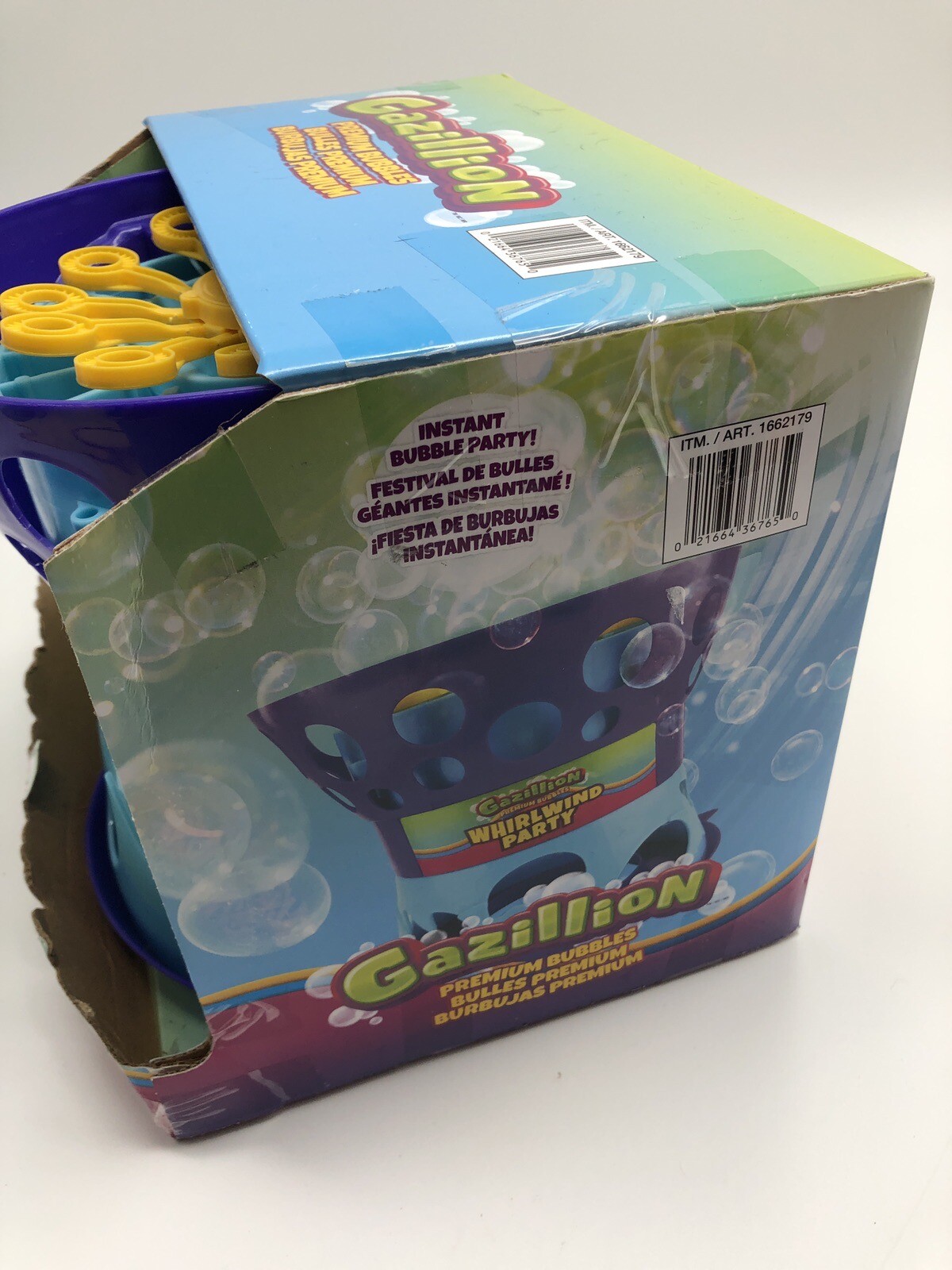 Gazillion Bubbles Whirlwind Party Bubble Machine w/2 1-Liter Solution Set