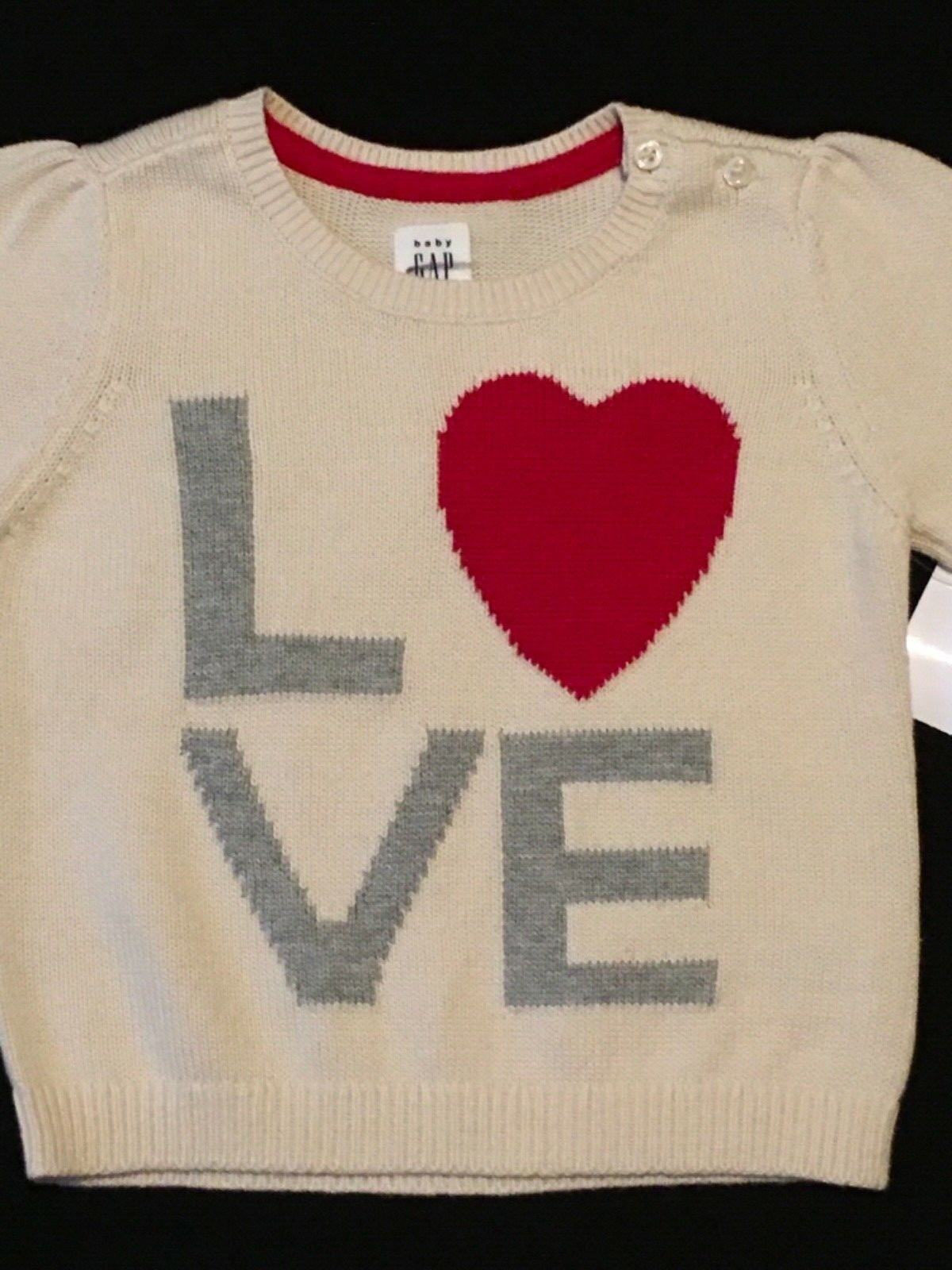 NEW Baby GAP Infant LOVE HEART Sweater 12, 18, 24 month Retails $34.95