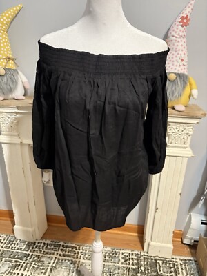 Old Navy Off The Shoulder Top, Black, Medium 