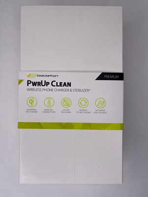 Bracketron - PwrUp Clean Wireless Phone Charger and Sanitizer HTF White Version
