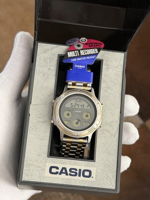 NOS Rare Vintage Casio Multi Recorder BGR-100 Digital Watch Module 930 JDM 80s
