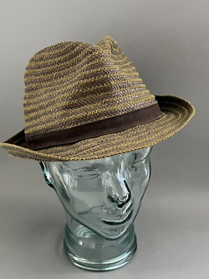 Pistil Mens Multicolor FEDORA   RAMONE Tobacco  Hat Band Casual- New W/Tags