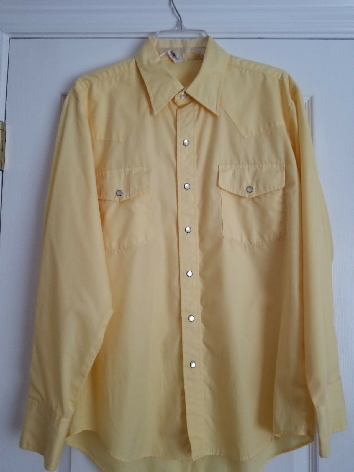 Mens Yellow Western Square Dance Shirt L 16/34