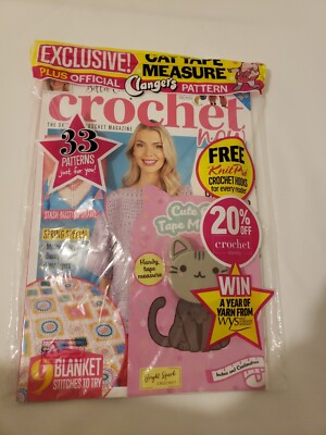 Crochet Now Magazine -- 2022 -- Issue 79 with Cute Cat Tape Measure NEW IN BAG!