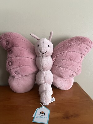 Brand New With Tag - Jellycat Beatrice Butterfly Pink Soft Plush Toy