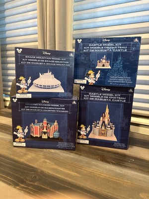 4 Disney Model Kits Haunted Mansion Space Mountain Disney Castle New