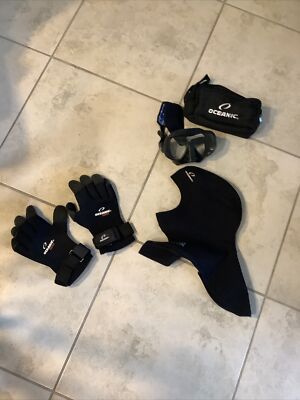 Diving hood Oceanic Shadow Mask Oceanspan Scuba size XL Gloves