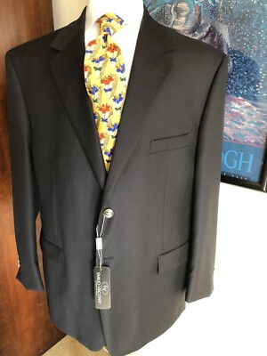 New Emilio Visconti Blazer With Tag.Color Navy,Size 46-Short.Made In Italy.