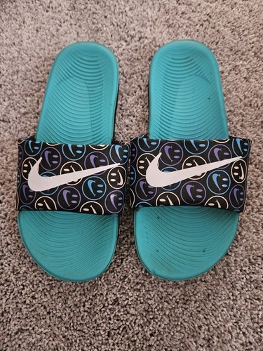 happy face nike slides