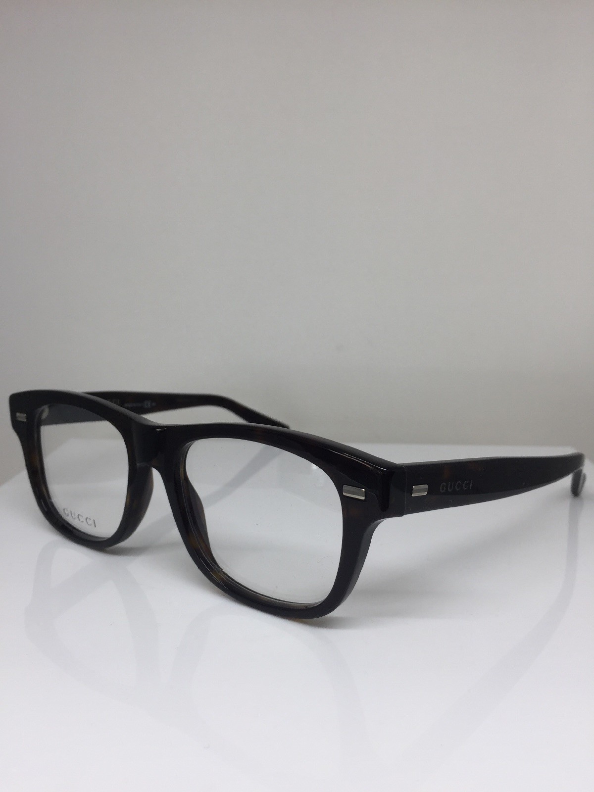 Pre-owned Gucci 3769 Eyeglasses Gg 3769 Optical Eyeglasses C. Wr9 Dark Brown Havana In Clear Demo Lenses