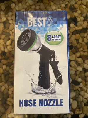 Best Garden Hose Nozzle (HIGH PRESSURE TECHNOLOGY) - 8 Way Spray Pattern -..