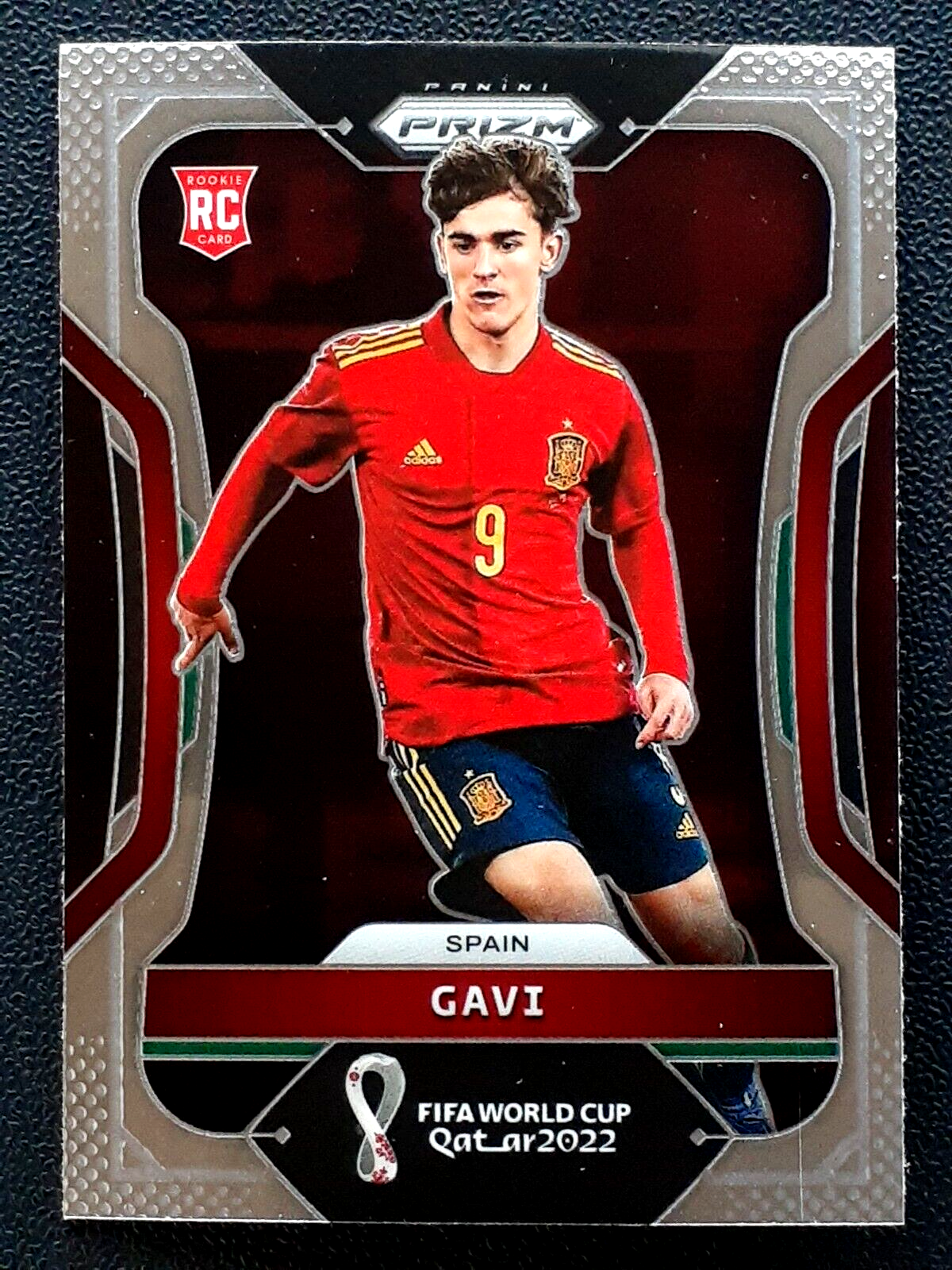 【新品/タグ付き】2022カタールW杯 スペイン代表 ♯9 ガビ【XLサイズ】 2022 Panini Prizm World Cup Spain RC Gavi Zebra Choice Prizm