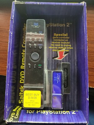 Saitek DVD Remote & Receiver for PS2 Playstation 2 NEW
