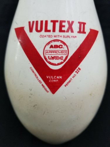 Vintage Vultex II bowling pin plastic coated ABC approved Vulcan Corp