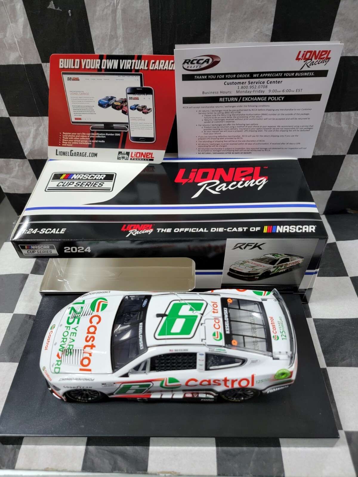 2024 Brad Keselowski #6 CASTROL 125 yr Moving W/ Foil 1:24 2024 Brad Keselowski #6 CASTROL 125 yr Moving W/ Foil 1:24