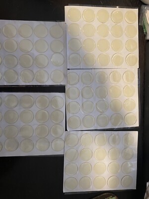 100pcs Clear Epoxy Stickers 1'' Dome Bottle Cap Round Adhesive Inch 25mm