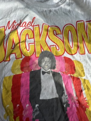 2019 Michael Jackson Official Size Medium Young Michael Graphic T Shirt Neon Y2K