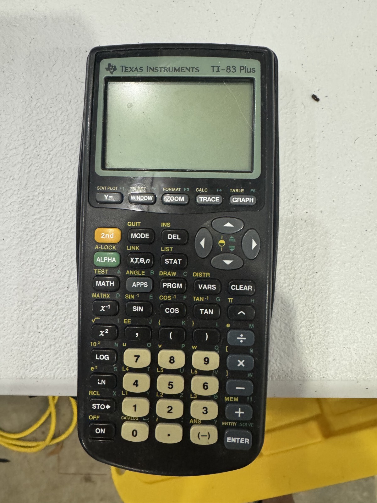 Texas Instruments TI-83 Plus + Graphing Calculator W/Cover Black Tested