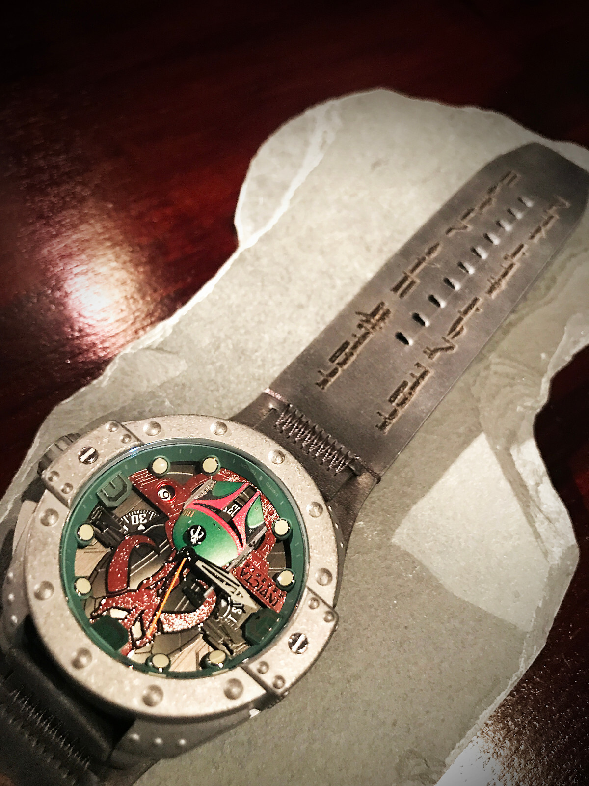 Pre-owned Invicta Boba Fett  Reserve Star Wars Watch 39754 - 52mm Custom Laser Branding