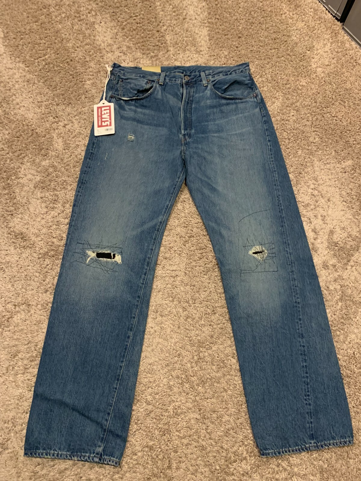 Pre-owned Levi's Lvc 1955 501 Xx Selvedge Jeans Made In Japan 36x34 Rt$265 0066 U44 In Blue