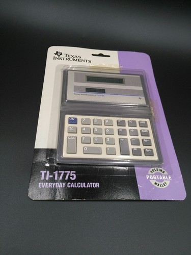 Texas Instruments TI-1775 Solar  Calculator Folding portable wallet