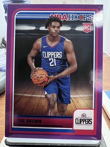 2023-24 Panini NBA Hoops KOBE BROWN Purple Rookie RC Los