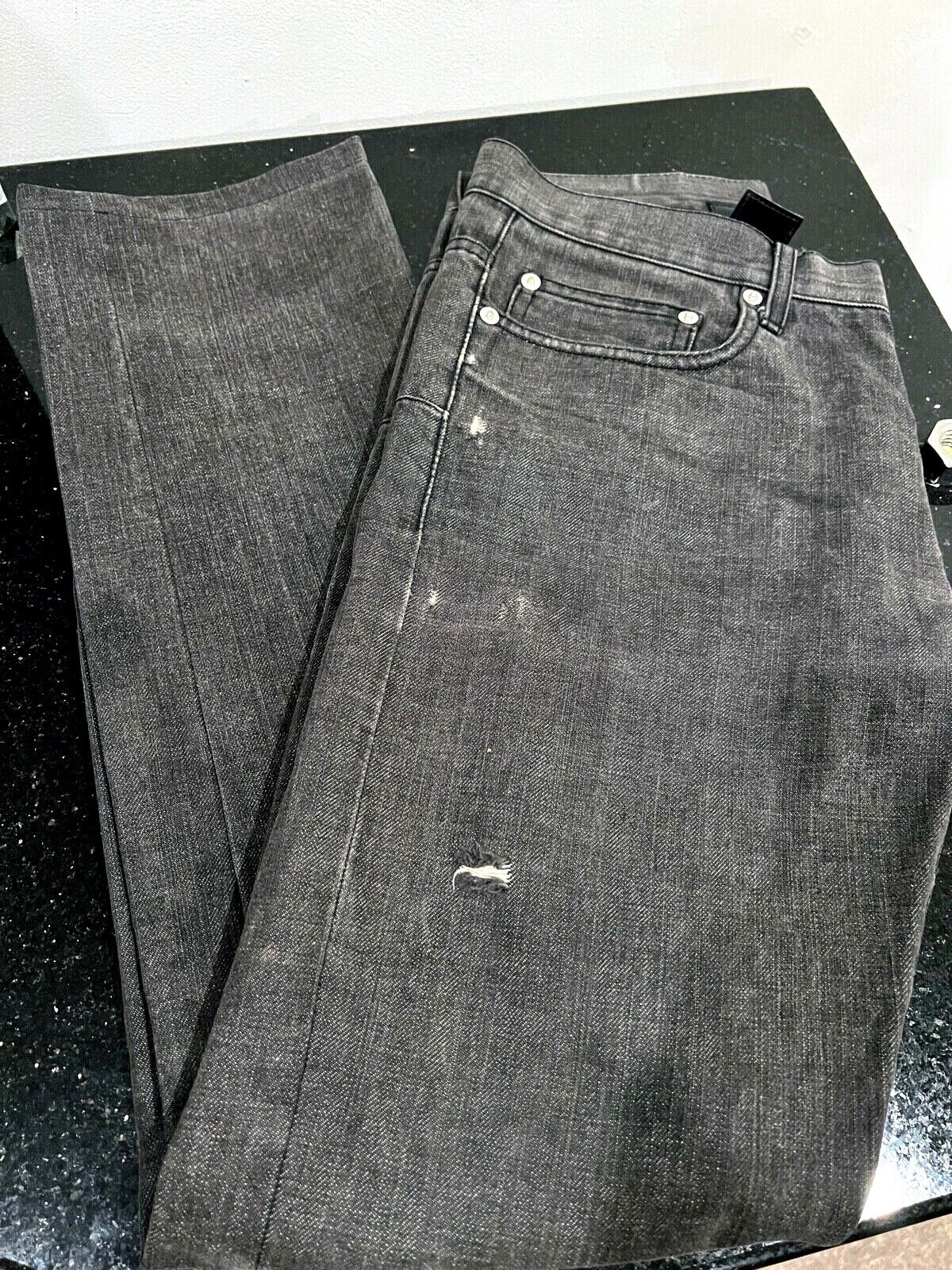 Christian Dior Charcoal Gray Denim Jeans 100% Cotton Size Christian Dior Charcoal Gray Denim Jeans 100% Cotton Size