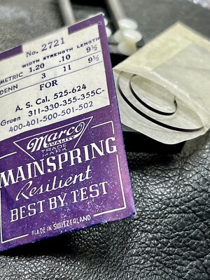 Vintage Gruen watch caliber 311 330 341 400 401 500 501 Mainspring part Swiss 